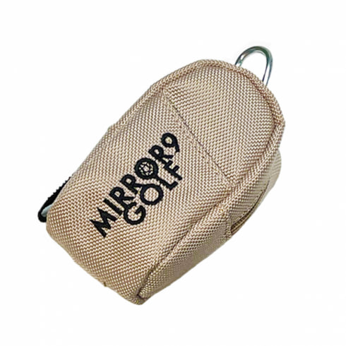 ミラーナイン Golf pouch (MG2204-6BE) 正面ポケットはマジックテープ 