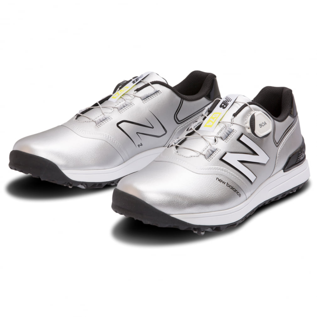 ニューバランス ゴルフシューズ 574 v3 BOA (UGB5742E) メンズ ゴルフ ダイヤル式スパイクシューズ 2E : シルバー New  Balance