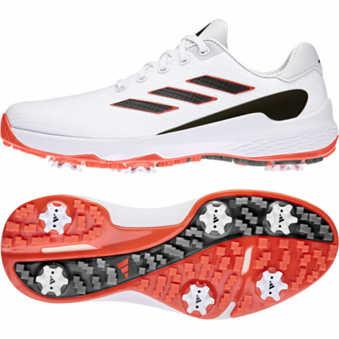アディダス ゴルフシューズ ゼッドジー23 (HP2223) メンズ ゴルフ シューレース式スパイクシューズ 2E : ホワイト×レッド adidas