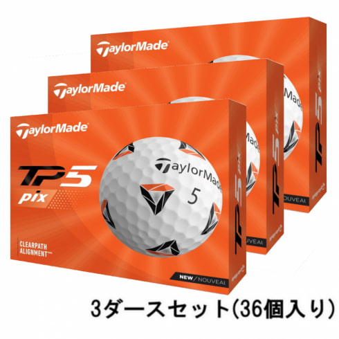 3ダース テーラーメイド TP5 PIX (36球入) ゴルフ 公認球 21 TaylorMade