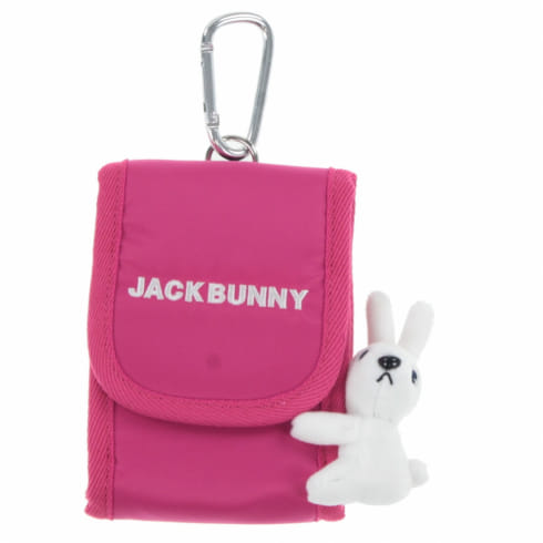 ジャック バニー スコープケースうさぎ付 カラビナ付きでポーチとしても活用 かわいい ゴルフ ラウンドポーチ ピンク Jack Bunny ジャックバニー 公式通販 アルペングループ オンラインストア