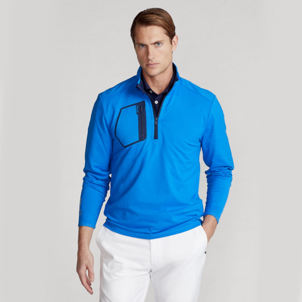 ポロラルフローレン ゴルフウェア 長袖シャツ Rlx Golf ハーフジップ ロングスリーブ Ss21 38 メンズ ブルー Polo Ralph Lauren 公式通販 アルペングループ オンラインストア