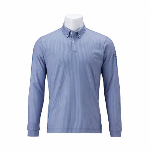 タイトリスト ゴルフウェア 長袖シャツ 秋 冬 ストライプジャカードシャツ (TWMC2205) 上品かつスポーティーなボタンダウンシャツ