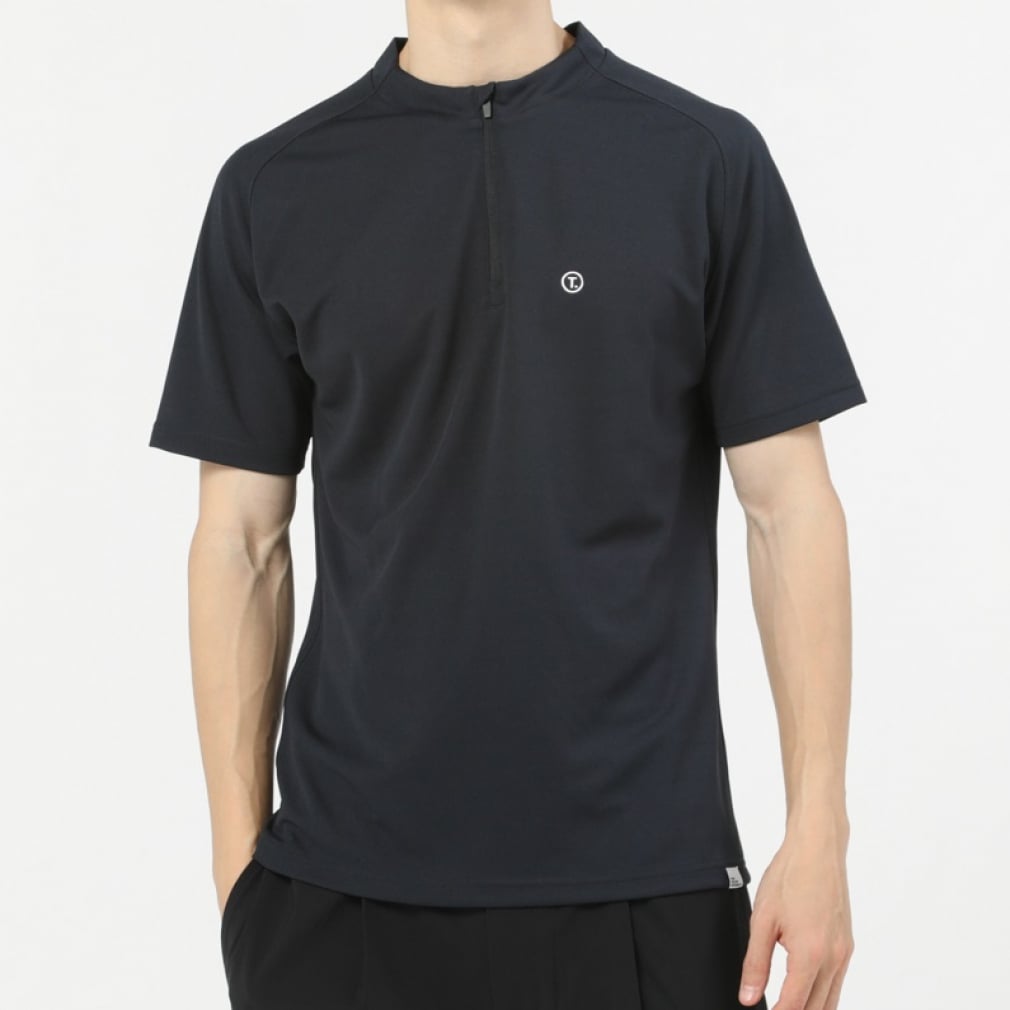 ティゴラ ゴルフウェア 半袖シャツ 春 夏 鹿の子ジップシャツ (TR-1H1153Z) メンズ TIGORA