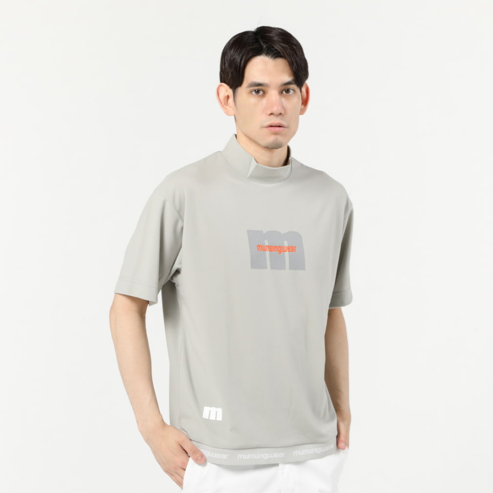 マンシングウェア ゴルフウェア 半袖シャツ 春 夏 ExcDRY DTec パイルオーバーサイズ モックネックシャツ (MEMVJA08) メンズ  Munsingwear