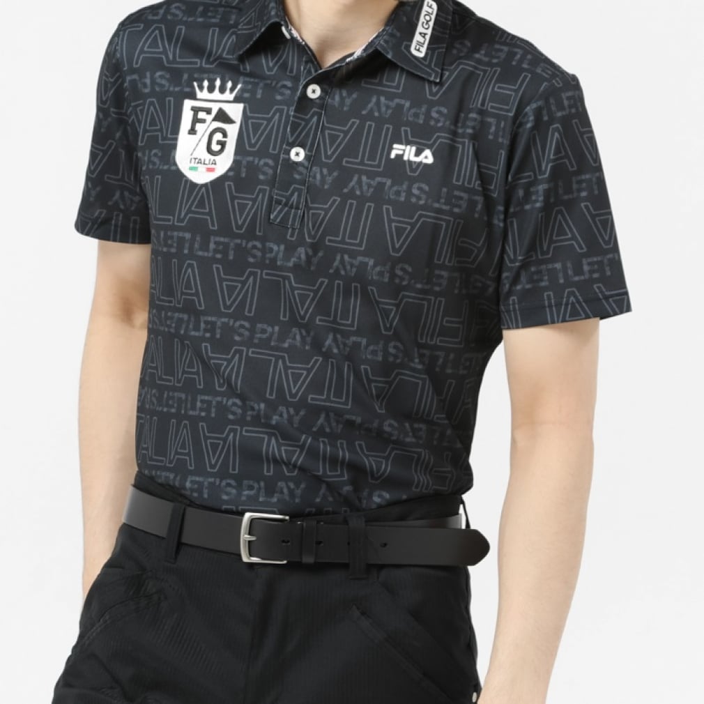 フィラ ゴルフウェア 半袖 シャツ 春 夏 ロゴグラフィックPT シャツ (742603) 裾にスリットを付けて着用時にお腹周りのシワを軽減 FILA｜公式通販  アルペングループ オンラインストア