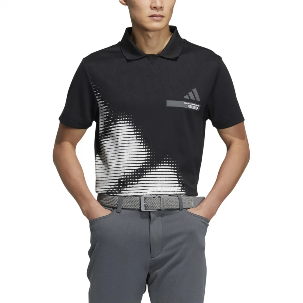 アディダス ゴルフウェア 春 夏 ビック ロゴ 半袖 スキッパーポロシャツ メンズ adidas