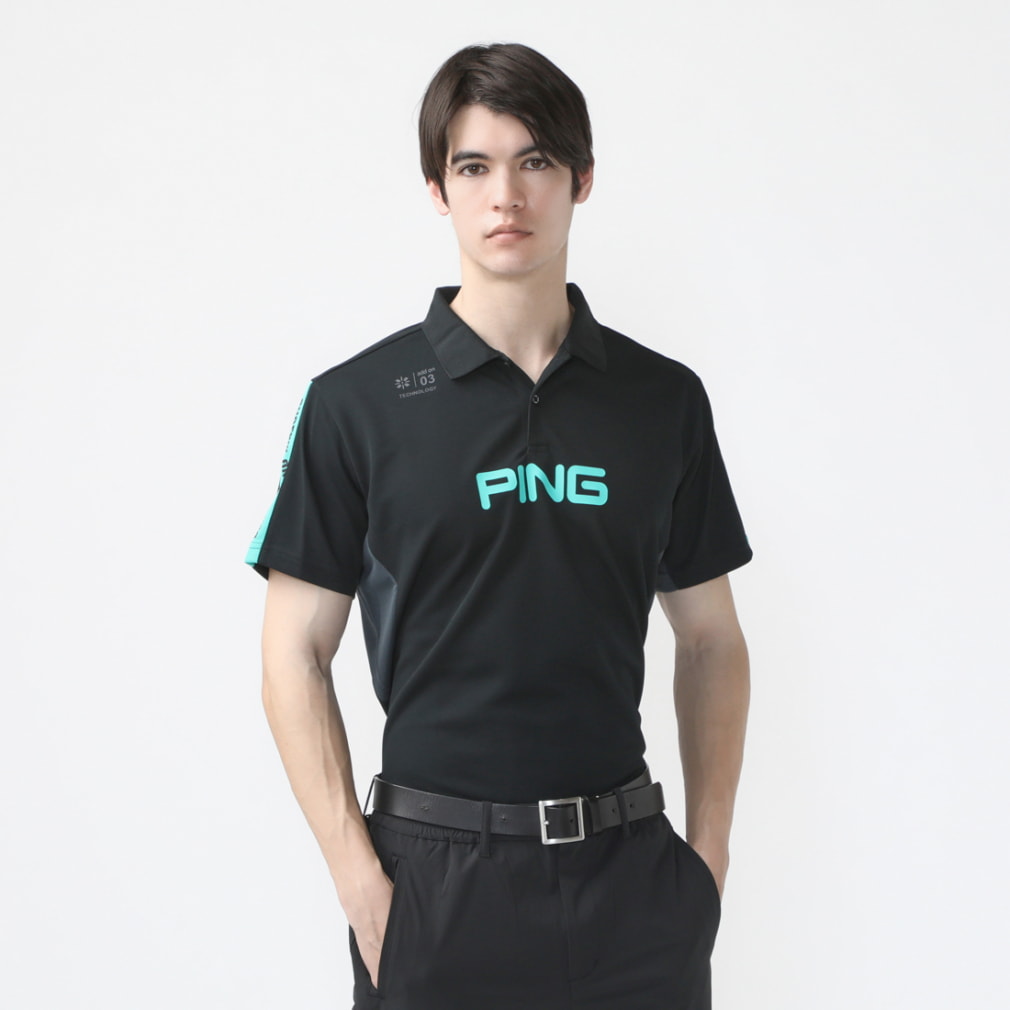 ピン ゴルフウェア 半袖シャツ 春 夏 アドエルムメッシュカノコポロシャツ (6214160211) メンズ PING