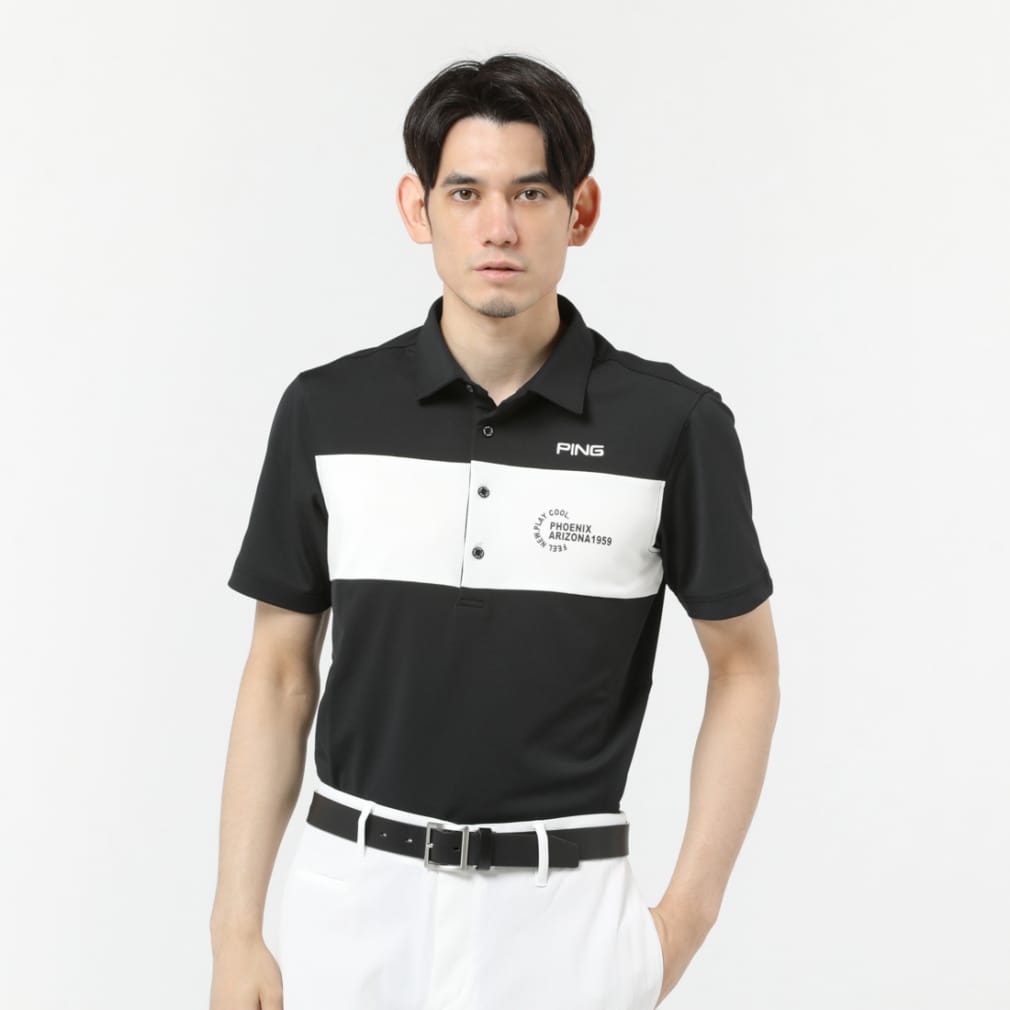 ピン　ゴルフ　メンズ　半袖ポロシャツ サイズL