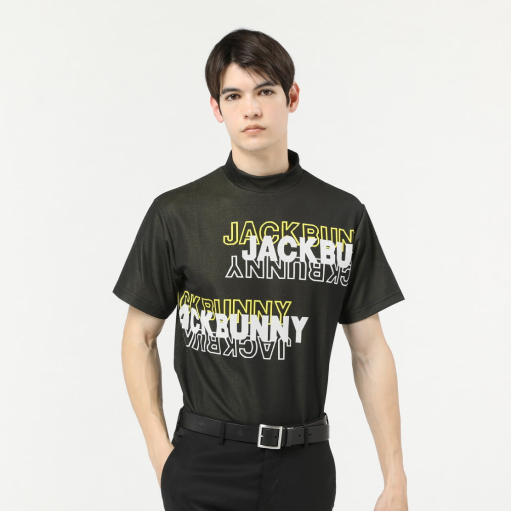 Jack Bunny ジャックバニー 半袖 モックネック ゴルフウェア ロゴ www