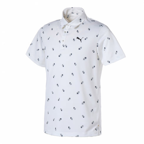 プーマ ゴルフウェア 半袖シャツ 春 夏 ゴルフ3DロゴSSポロシャツ (930527) PUMAの文字を3Dモノグラムで表現メンズ PUMA