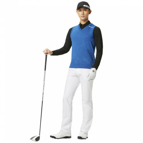 テーラーメイド ゴルフウェア Vネック グラフィック セーター ベスト (KY810) メンズ TaylorMade