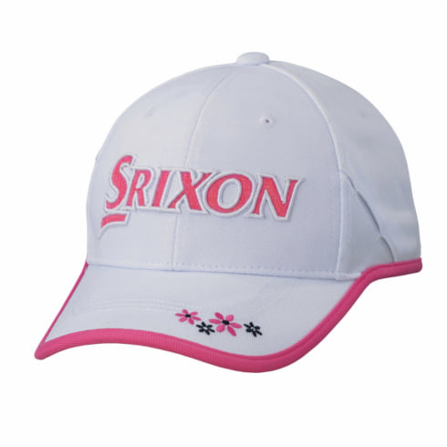スリクソン レディース ゴルフウェア キャップ 春 夏 (SWH2152)サイド部分にサングラスホルダー付き ワンポイント かわいい SRIXON