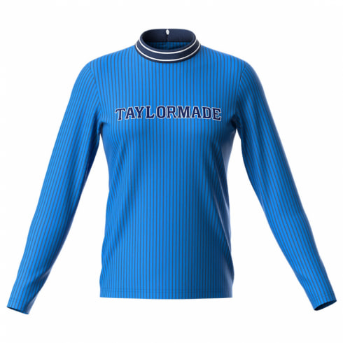 テーラーメイド レディース ゴルフ 長袖シャツ ストライプL/Sモック (TD512) ベースボールシャツをイメージ TaylorMade