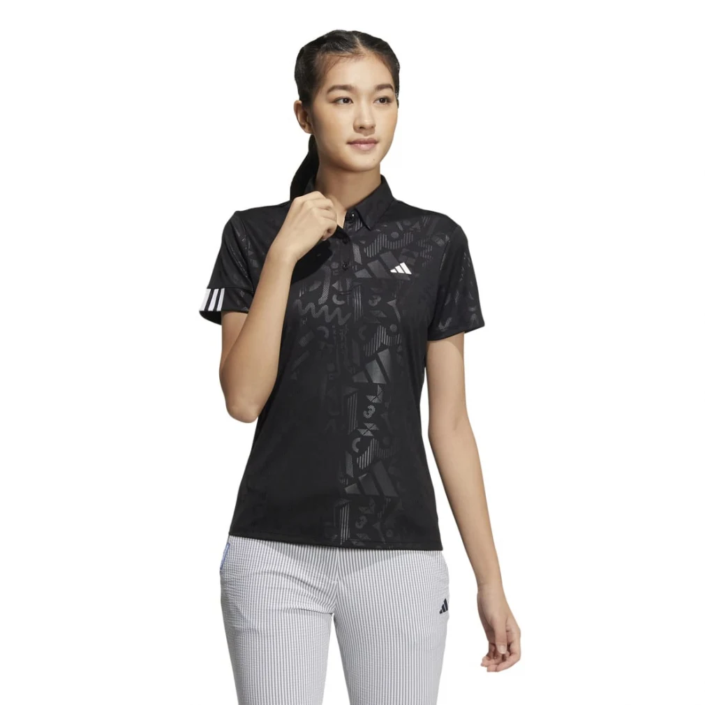 アディダス レディース ゴルフウェア 春 夏 エンボスプリント 半袖 ボタンダウンシャツ (HS6998) adidas｜公式通販 アルペングループ  オンラインストア