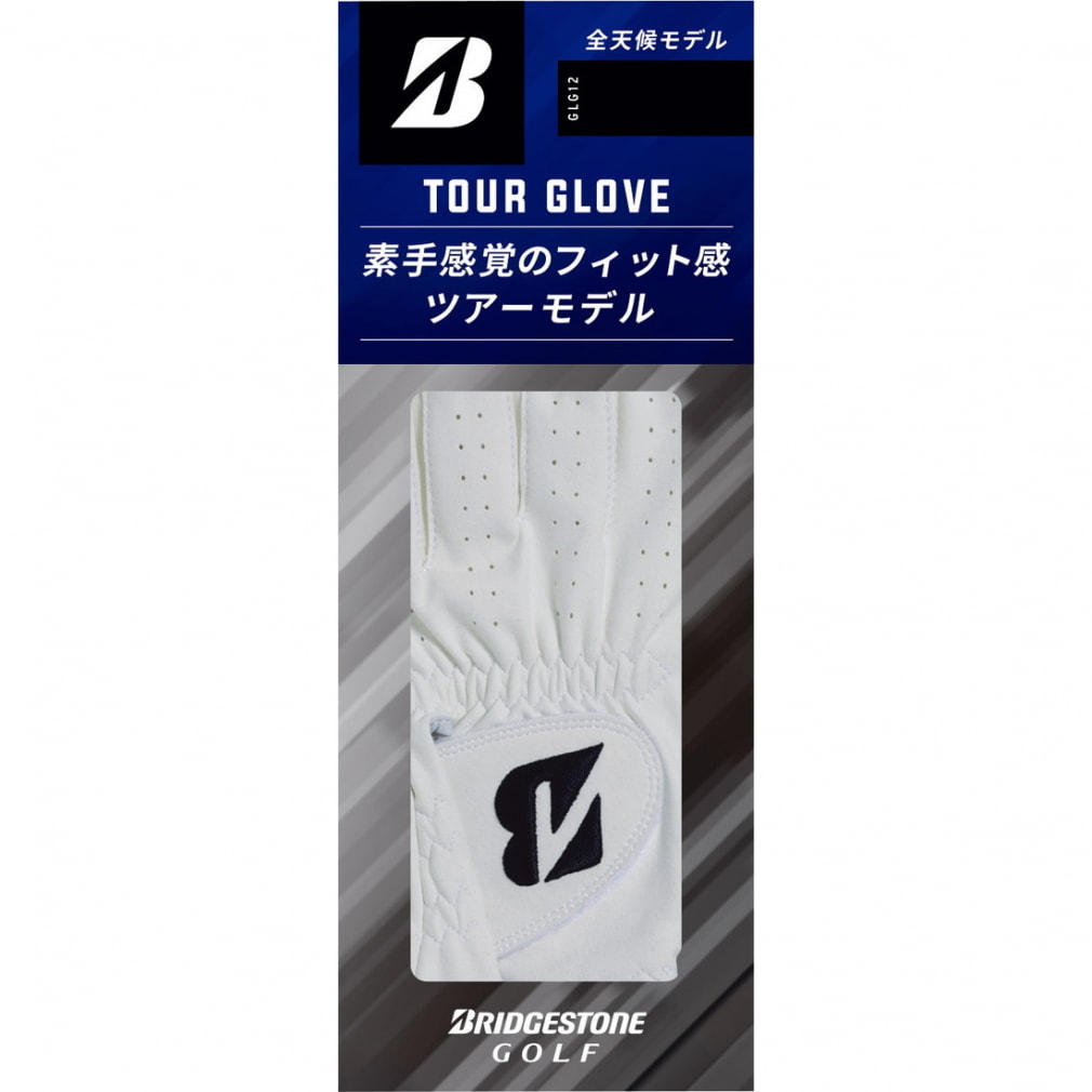 BRIDGESTONE (ブリヂストン) ゴルフグローブ TOUR GLOVE GLG12 メンズ ブラック 23cm