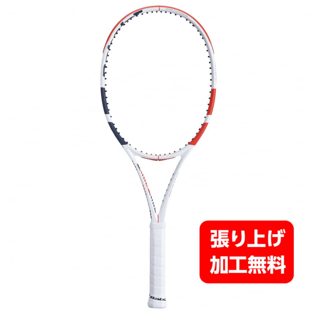 バボラ 国内正規品 PURE STRIKE 100 ピュアストライク 101400 硬式テニス 未張りラケット : ホワイト×スカーレット  BabolaT
