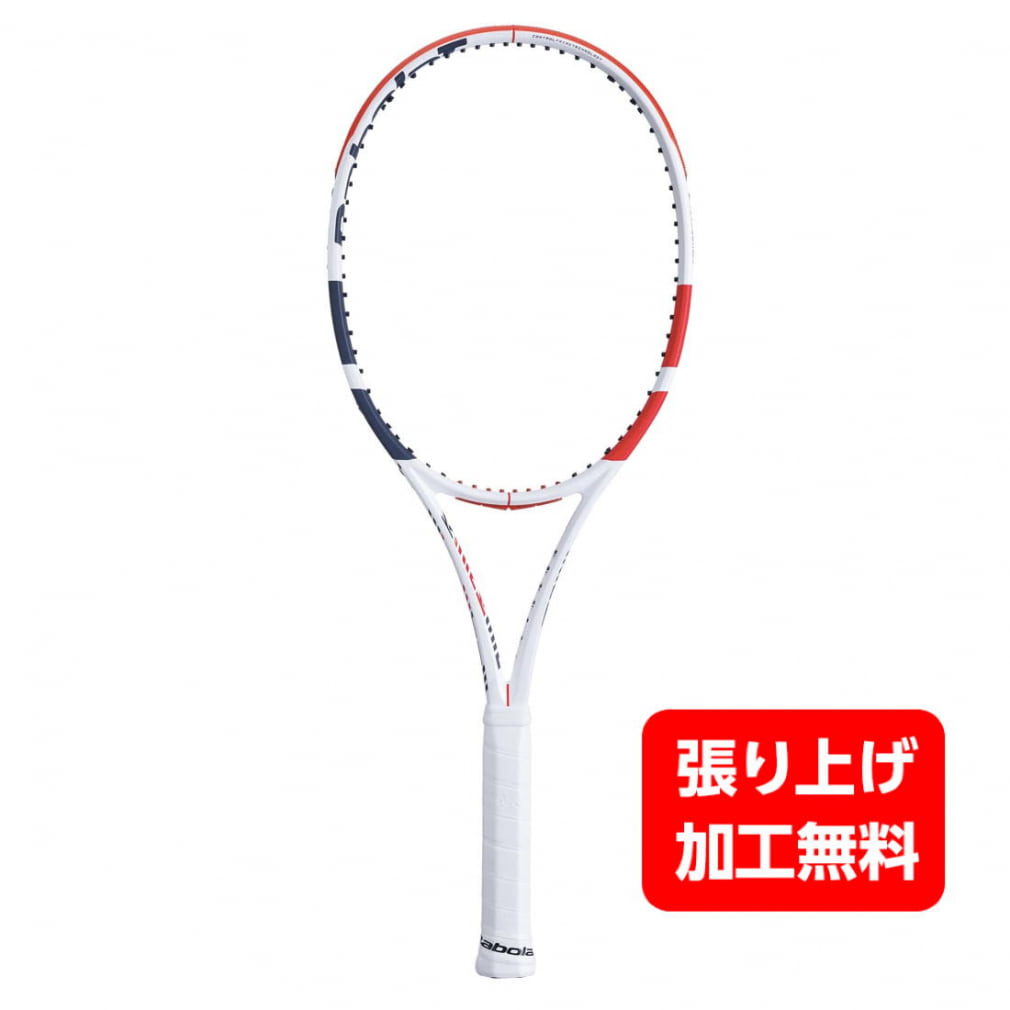 バボラ 国内正規品 PURE STRIKE TOUR 101410 硬式テニス 未張りラケット : ホワイト×スカーレット BabolaT