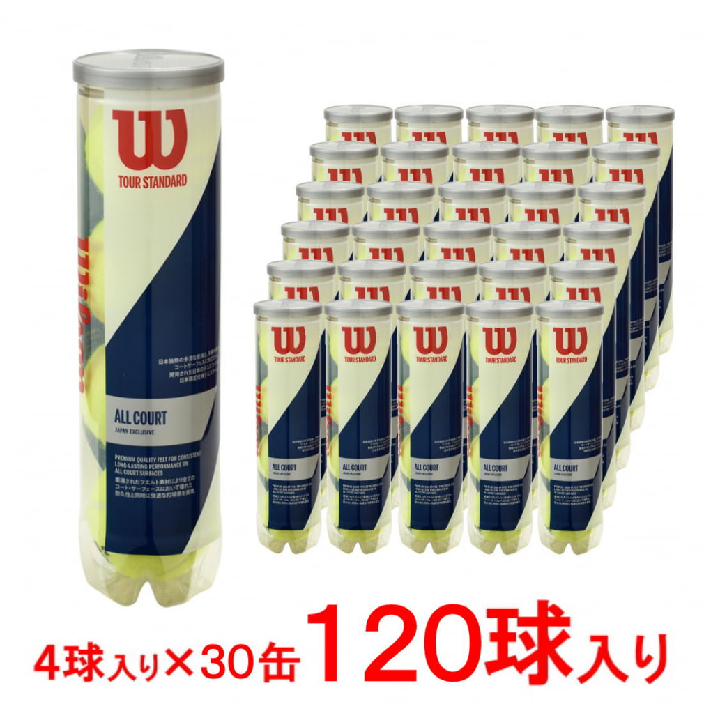 ウイルソン TOUR STANDARD ツアースタンダード WRT103800 4球×30缶(120球) まとめ買い 硬式テニスボール Wilson｜公式通販  アルペングループ オンラインストア