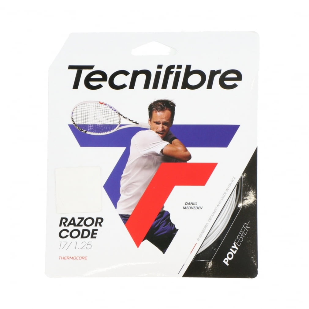 テクニファイバー RAZOR CODE 125 WHT 1.25mm レーザーコード ホワイト 12m 04GRA125XW 硬式テニス ストリング  Tecnifibre