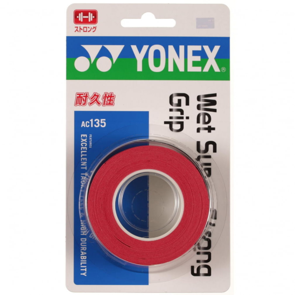 ヨネックス ウェットスーパーストロンググリップ AC135(3本入)×4個 12本セット テニス バドミントン グリップテープ まとめ買い YONEX