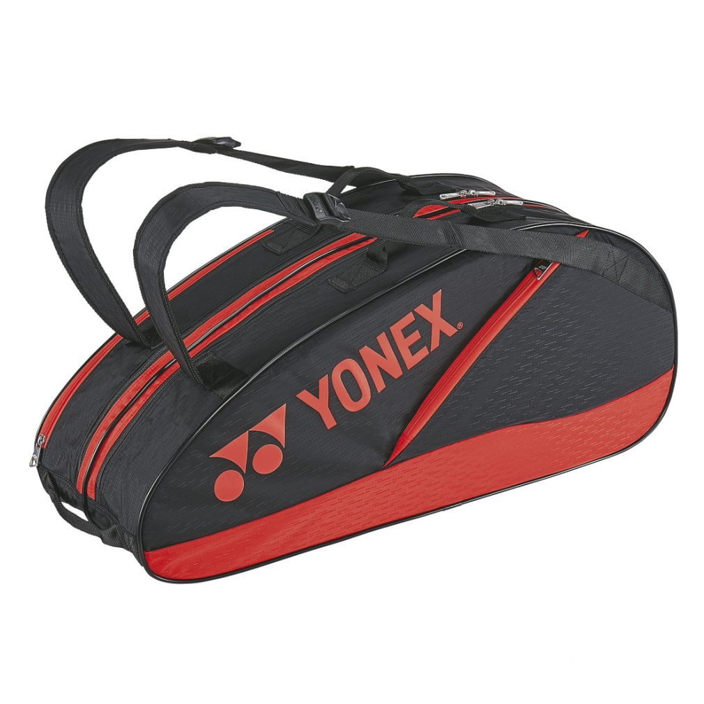 ヨネックス ラケットバック6 リュック付 BAG2132R テニス バドミントン ラケットバッグ 6本用 : ブラック×レッド YONEX