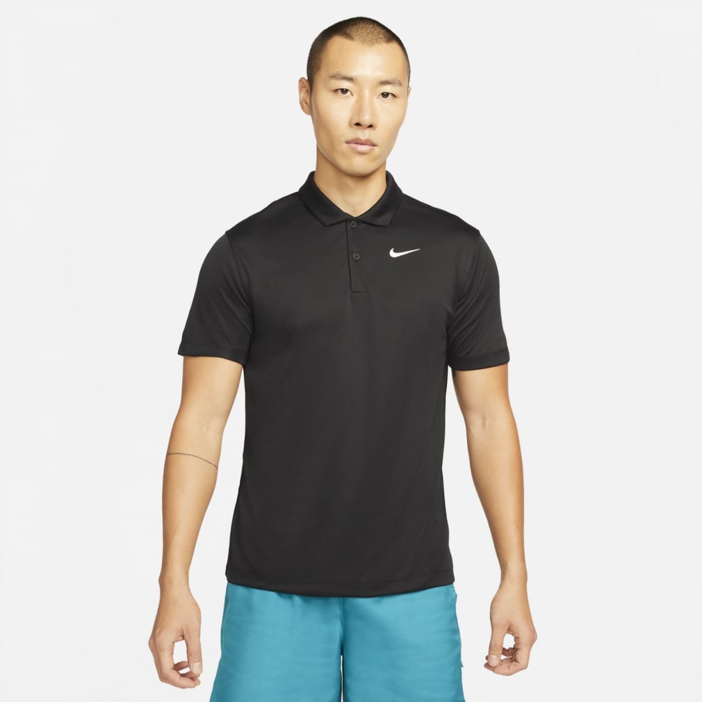 ナイキ メンズ テニス 半袖ポロシャツ コート DF ソリッド S/S ポロ DH0858010 : ブラック NIKE