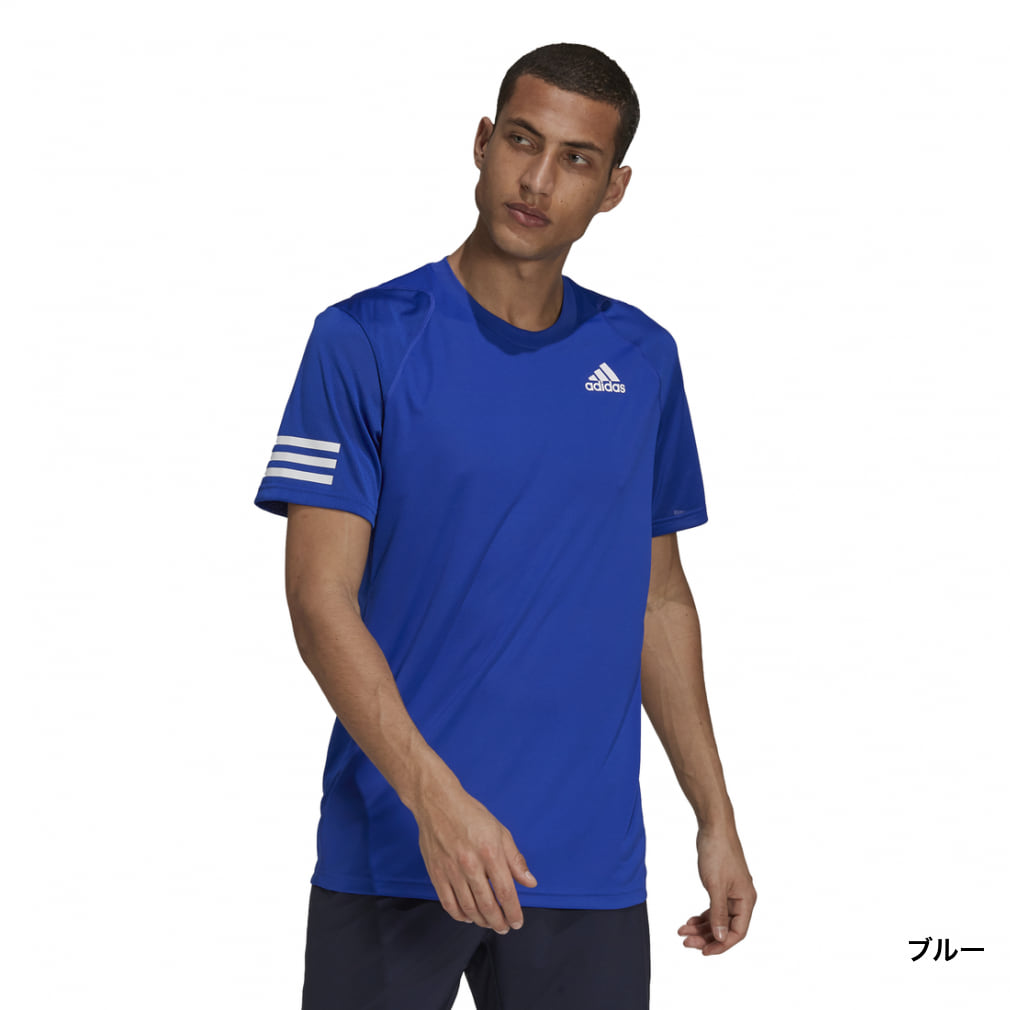 アディダス メンズ テニス クラブ テニス 3ストライプス 半袖Tシャツ 