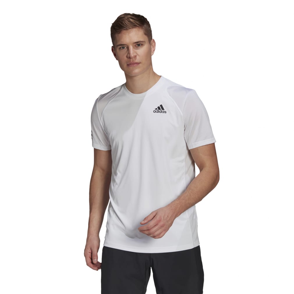 アディダス メンズ テニス クラブ テニス 3ストライプス 半袖Tシャツ 