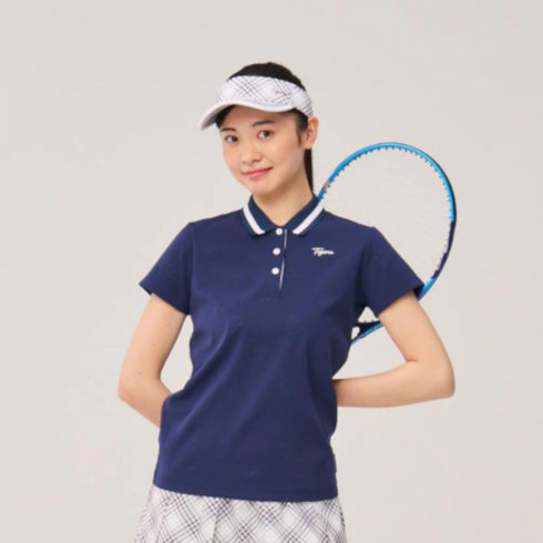 ティゴラ レディス テニス 半袖 ポロシャツ ストレッチ UVカット 