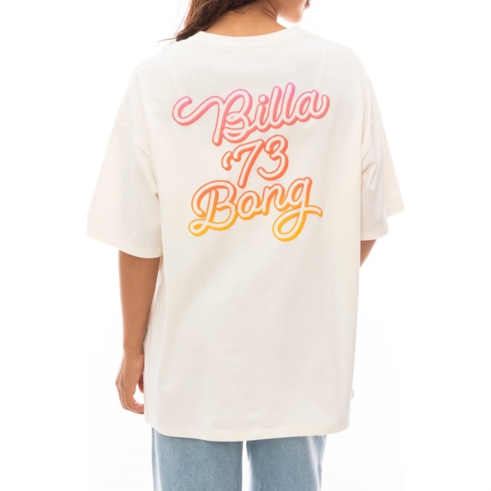 2024春夏 ビラボン レディース サーフ 半袖Tシャツ SCRIPT LOGO LOOSE TEE BE013212 BILLABONG