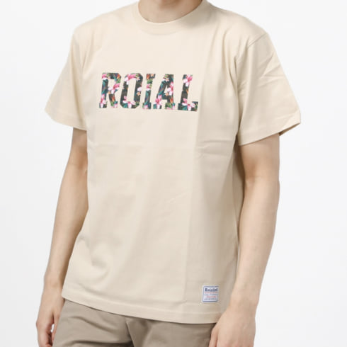 ロイアル メンズ サーフ 半袖Tシャツ フラワーロゴTシャツ 