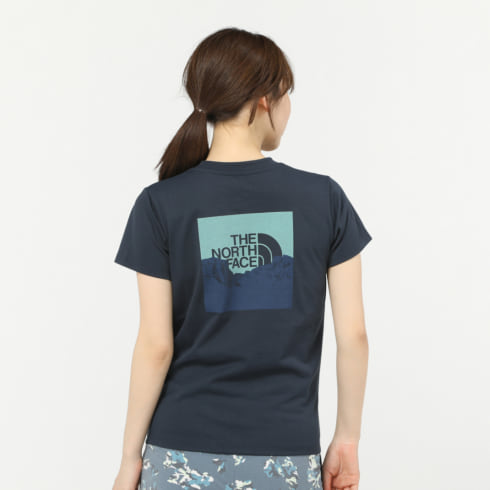 ノースフェイス レディース 半袖 Tシャツ S/S Square Mountain LogoTee