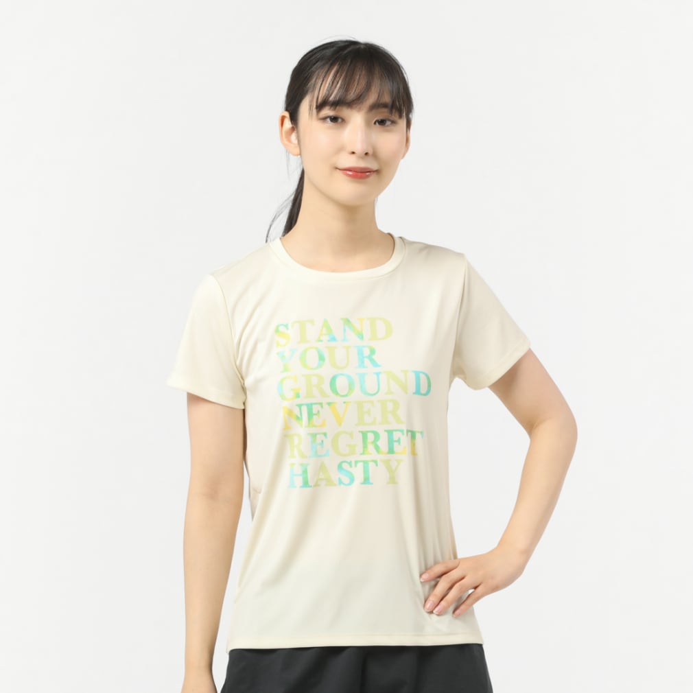 ティゴラ レディース 半袖 Tシャツ 吸水速乾グラフィック TRー3F2303TS