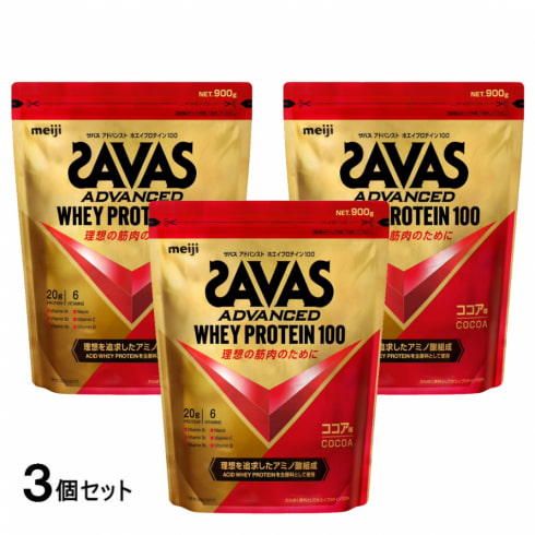 ザバス WHEY PROTEIN ホエイプロテイン 100 ココア味 900g 3個