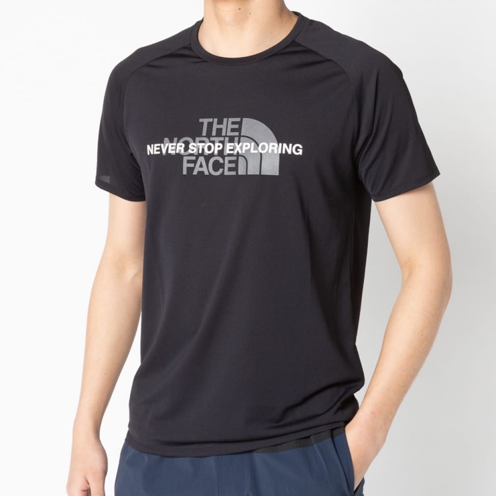 ノースフェイス メンズ 陸上 ランニング 半袖tシャツ S S Ampere Crew Nt1 K ブラック The North Face 公式通販 アルペングループ オンラインストア
