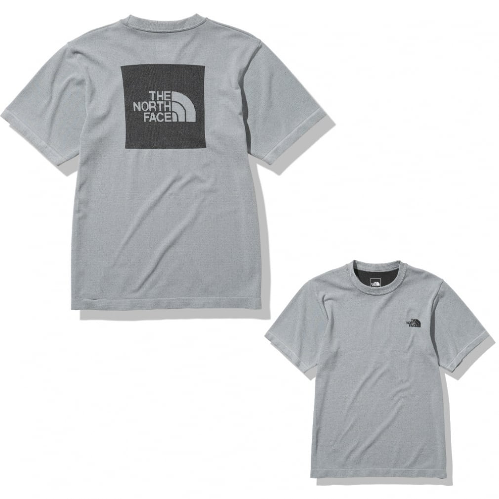 ノースフェイス メンズ ランニング 半袖Tシャツ S/S Jacquard Square Logo Crew（ジャカードスクエア） NT12192 Z  : グレー THE NORTH FACE