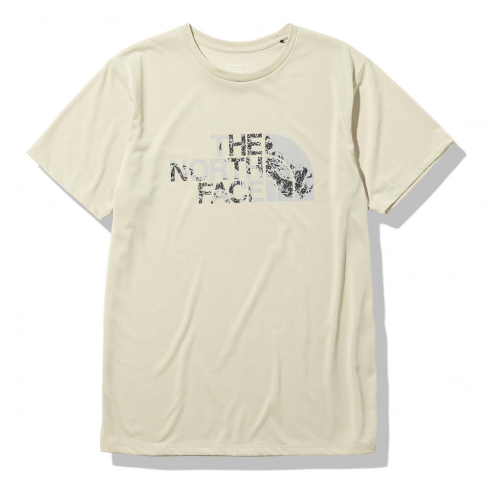 ノースフェイス メンズ 陸上/ランニング 半袖Tシャツ S/S Tee ショートスリーブフットプリントロゴティー NT32276 : ベージュ THE  NORTH FACE