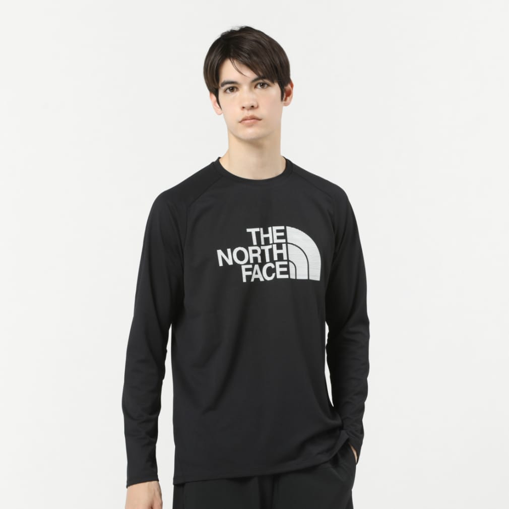 ザ・ノースフェイス メンズ 陸上/ランニング 長袖Tシャツ L/S GTD Logo Crew ロングスリーブGTDロゴクルー NT12377 :  ブラック THE NORTH FACE