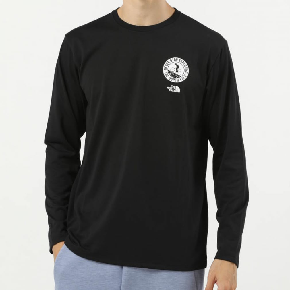 ノースフェイス メンズ 陸上/ランニング 長袖Tシャツ L/S Activity Patch Logo Tee ロングスリーブ NT82287 :  ブラック THE NORTH FACE