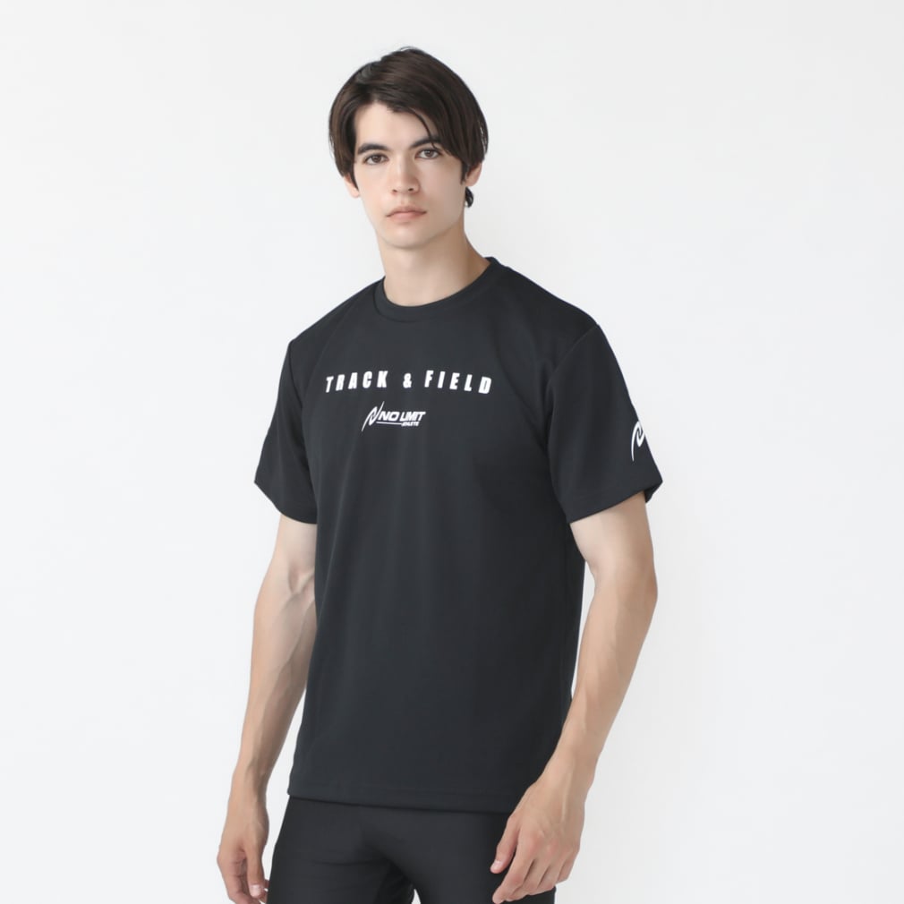 ニシ メンズ 陸上/ランニング 半袖Tシャツ ATHLETE Pride T-Shirt アスリートプライドTシャツ 2811A376 : ブラック NISHI ブラック S メンズ