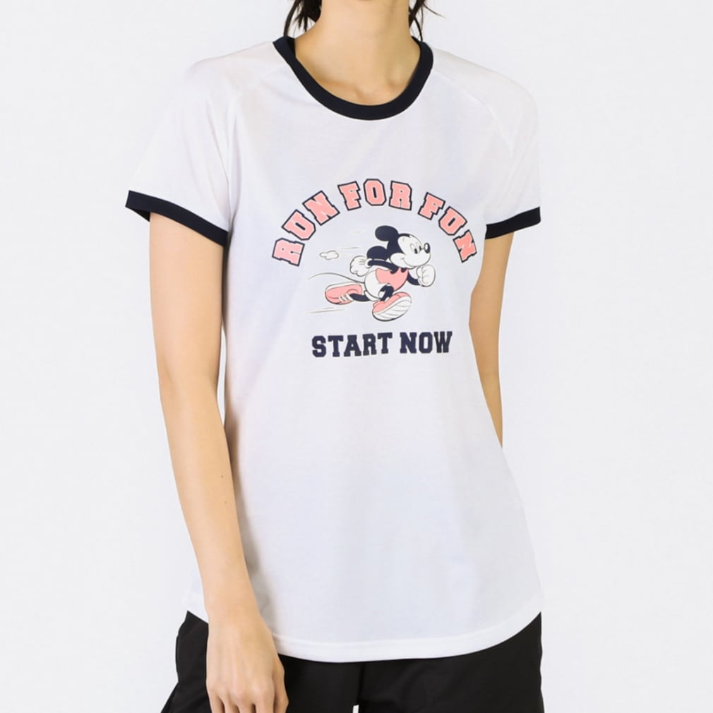 ディズニー レディース 陸上 ランニング 半袖tシャツ Dn 3r200ts ホワイト Disney 公式通販 アルペングループ オンラインストア