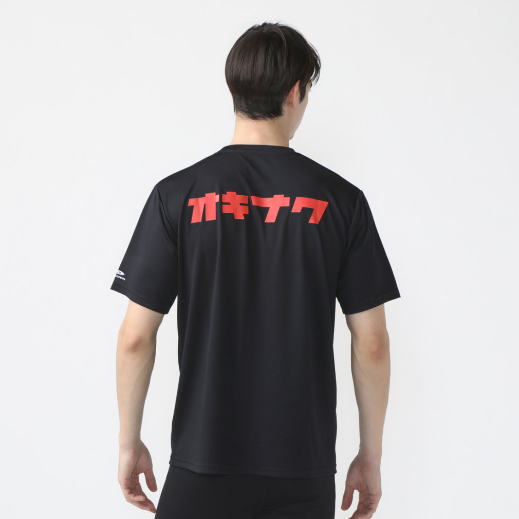 ティゴラ メンズ レディス 陸上 ランニング 半袖Tシャツ グラフィック(シーサー) TR-3R3254TS : ブラック TIGORA