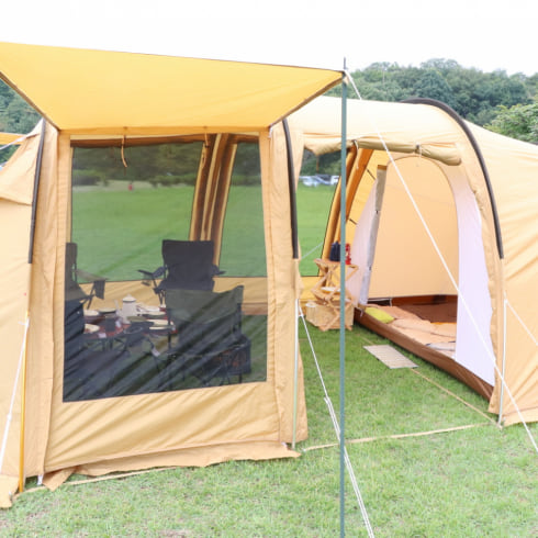 イグニオ 2ルーム型テント IG19410TT キャンプ ドームテント 4人用 : BROWN IGNIO｜公式通販 アルペングループ