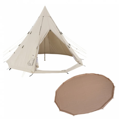 ノルディスク アルフェイム19.6 Tent ＋ ジップインフロア セット 242014 146013 キャンプ ティピーテント ワンポールテント  大型 10人用 nordisk