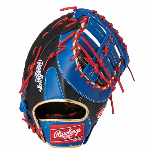 ローリングス ファーストミット HYPER TECH COLOR SYNC ハイパーテックカラーシンク GR3FHTCM53-B/RY 軟式用 野球  ファースト用ミット Rawlings