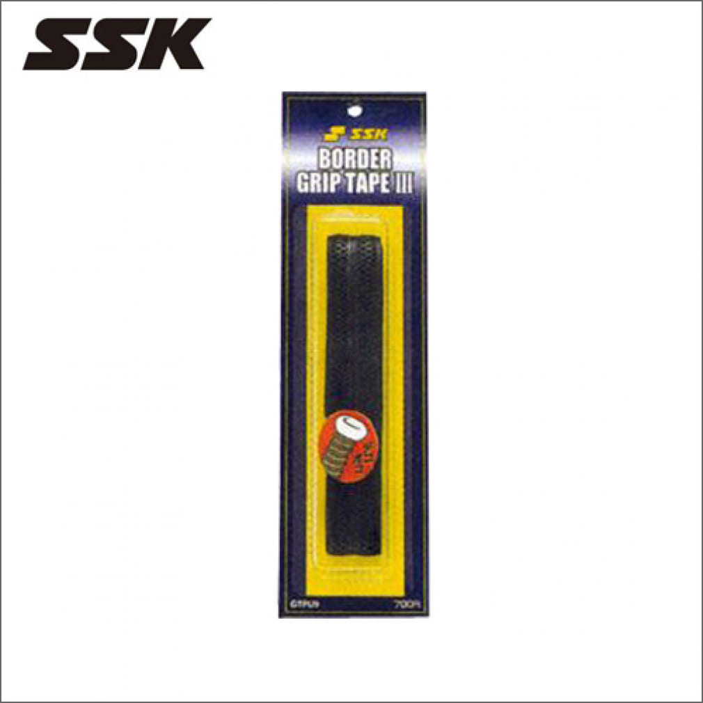 SSK ボーダーグリップテープIII ブラック （GTPU9）