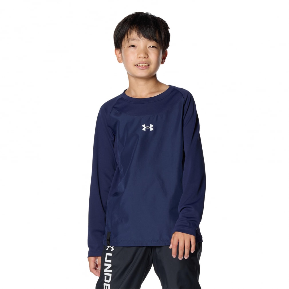 アンダーアーマー ジュニア(キッズ・子供) 野球 長袖ウインドブレーカー UAハイブリッド ロングスリーブTシャツ 1381259 UNDER  ARMOUR