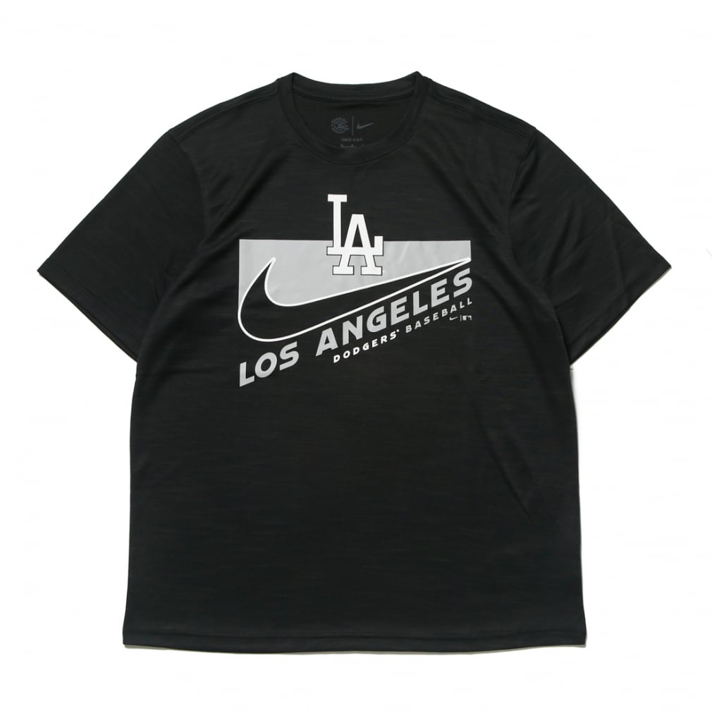 ナイキLos Angeles Dodgers ブラック半袖TシャツNike L