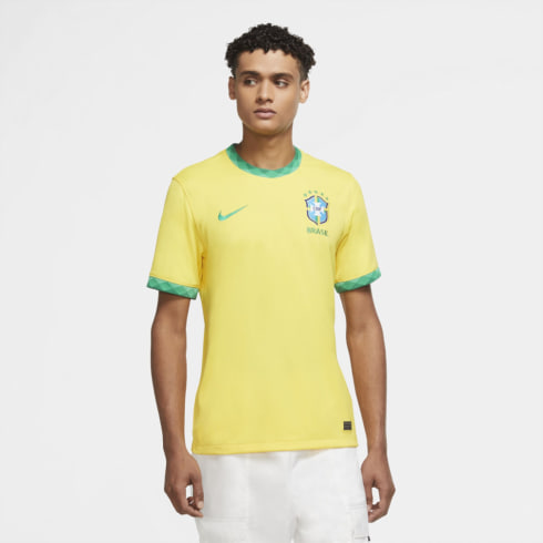 ナイキ メンズ サッカー フットサル ライセンスシャツ Cbf Brt スタジアム S S ジャージ Home ブラジル代表 Cd イエロー Nike 公式通販 アルペングループ オンラインストア